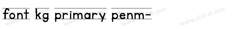 font kg primary penm字体转换